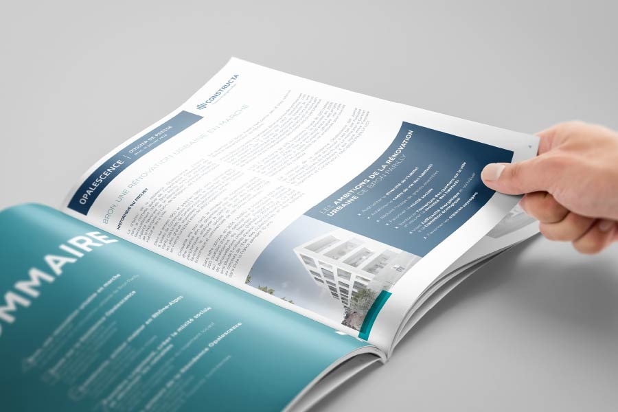 CONSTRUCTA - Opalescence Création Agence Sirocco Communication - Intérieur Catalogue edition - print