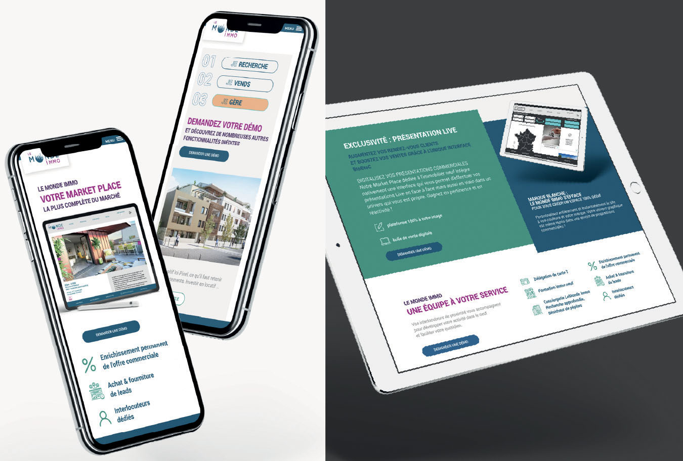 LE MONDE IMMO webdesign le monde immo sirocco